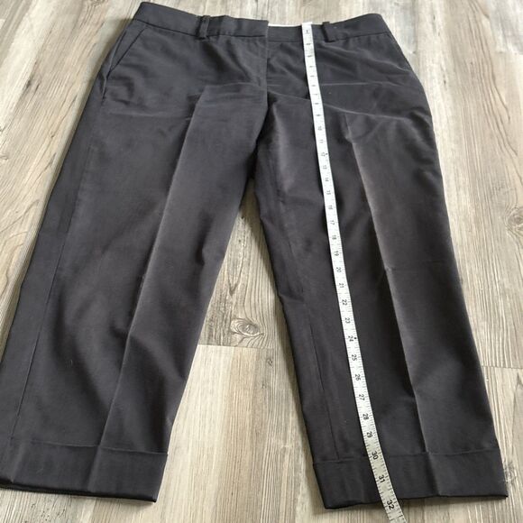Ann Taylor Black Cotton Blend Dress Pants Ankle Length Cuffed Bottom Size 6P - Picture 5 of 8